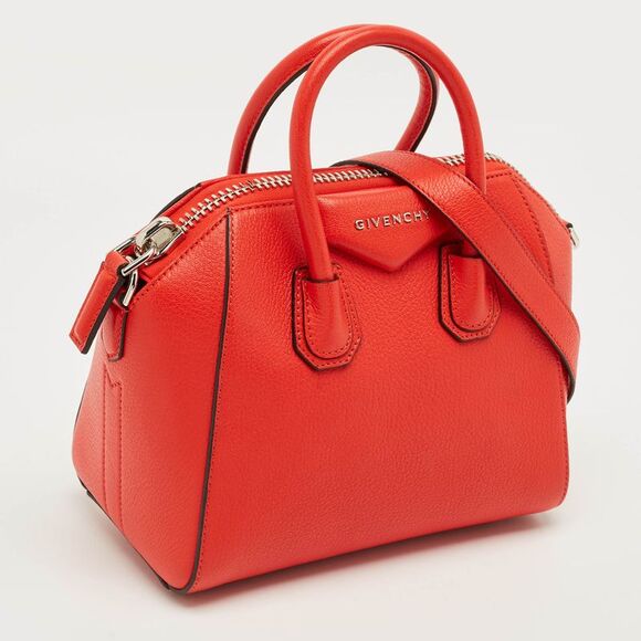 Givenchy Red Leather Mini Antigona Satchel - Picture 3 of 7